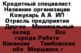 Кредитный специалист › Название организации ­ Кожукарь А.А, ИП › Отрасль предприятия ­ Другое › Минимальный оклад ­ 15 000 - Все города Работа » Вакансии   . Тамбовская обл.,Моршанск г.